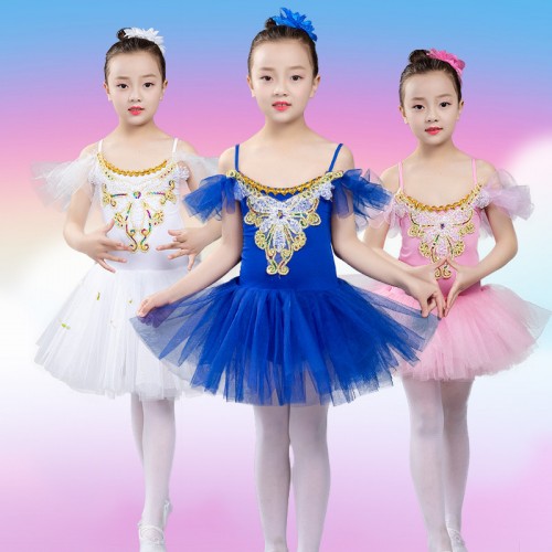 Girls kids ballet dance dres stage performance modern dance tutu skirts  ballet dance costumes
